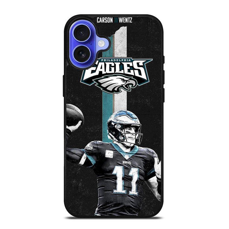 CARSON 11 WENTZ PHILADELPHIA EAGLES iPhone 16 Case Cover