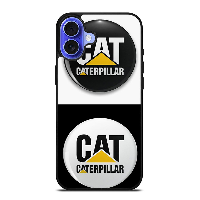 CAT CATERPILLAR WHITE BLACK iPhone 16 Case Cover
