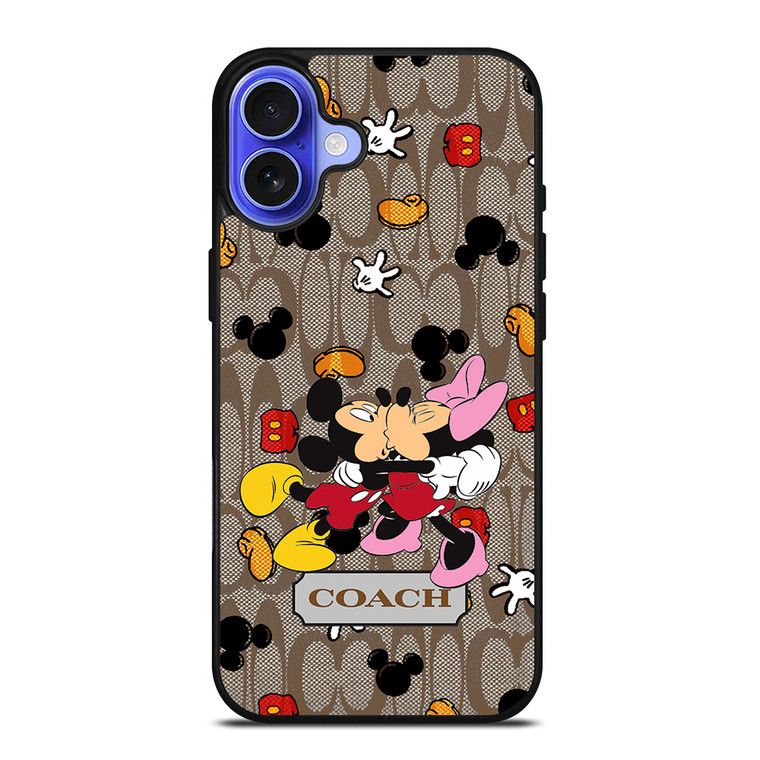 COACH MICKEY MINNIE MOUSE KISS iPhone 16 Case Cover