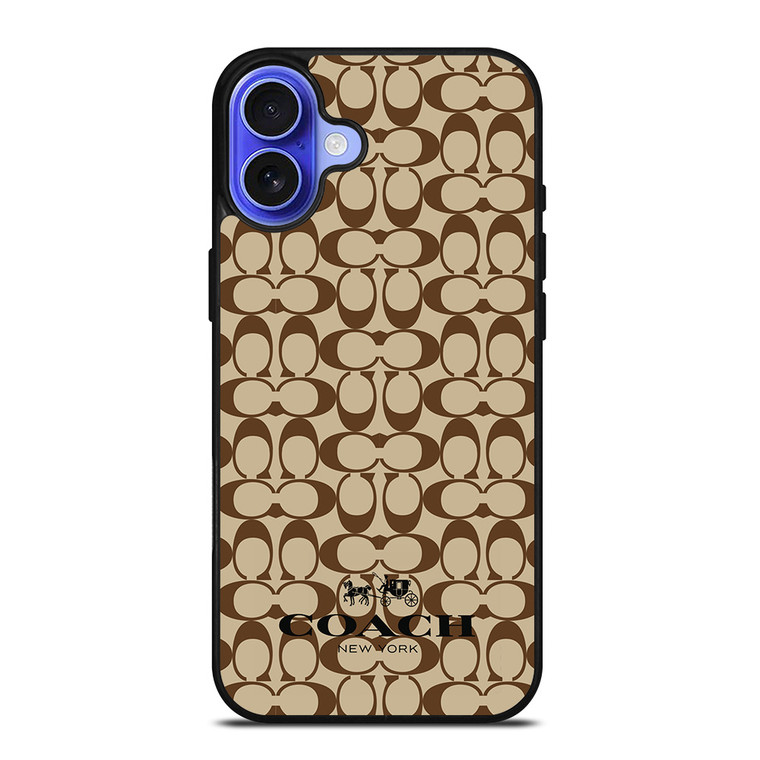 COACH NEW YORK BROWN iPhone 16 Case Cover