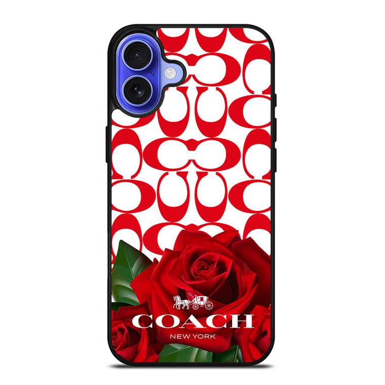 COACH NEW YORK FLOWER 4 iPhone 16 Case Cover