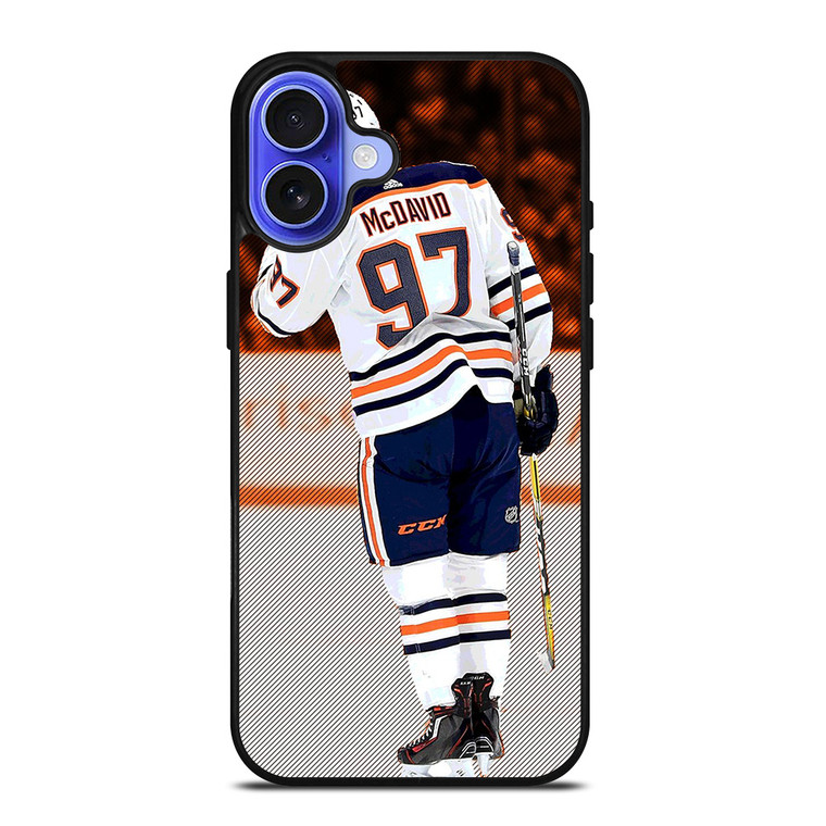 CONNOR MCDAVID EDMONTON OILERS NHL iPhone 16 Case Cover
