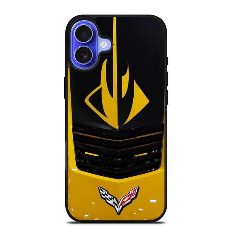 CORVETTE STINGRAY YELLOW GRILLES iPhone 16 Case Cover