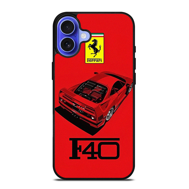 FERRARI F40 SUPERCAR LOGO iPhone 16 Case Cover