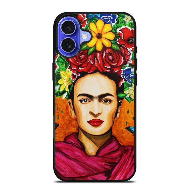 FRIDA KAHLO FLORAL ART iPhone 16 Case Cover