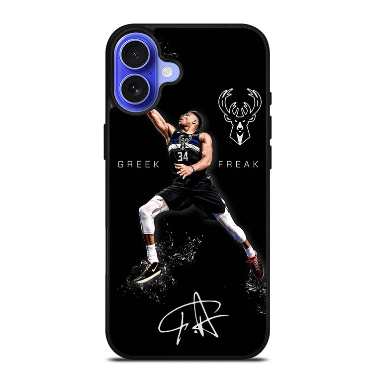 GIANNIS ANTETOKOUNMPO MILWAUKEE BUCKS iPhone 16 Case Cover