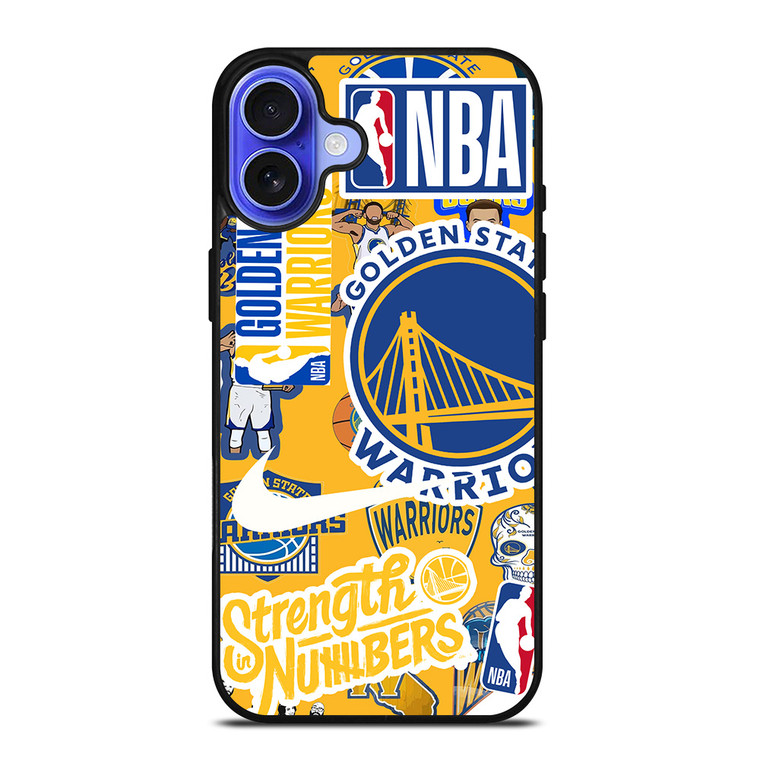 GOLDEN STATE WARRIORS NBA STICKER BOMB iPhone 16 Case Cover