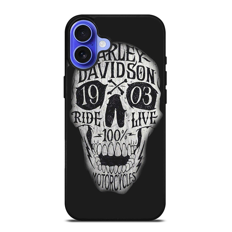 HARLEY DAVIDSON 1903 SKULL iPhone 16 Case Cover