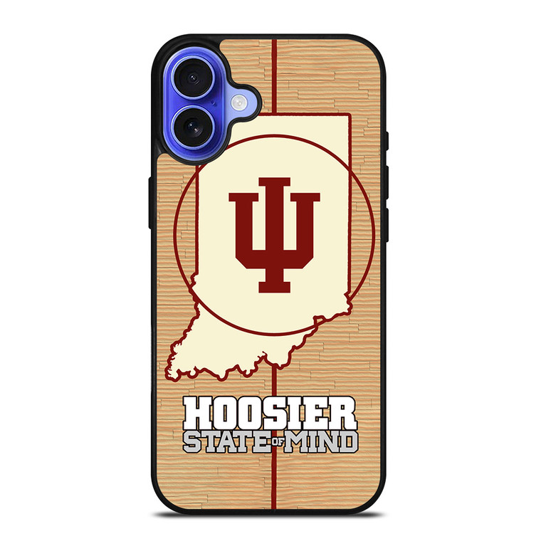 HOOSIER STATE OF MIND INDIANA WOODEN LOGO iPhone 16 Case Cover