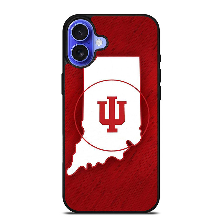 INDIANA HOOSIERS STATE OF MIND SYMBOL iPhone 16 Case Cover