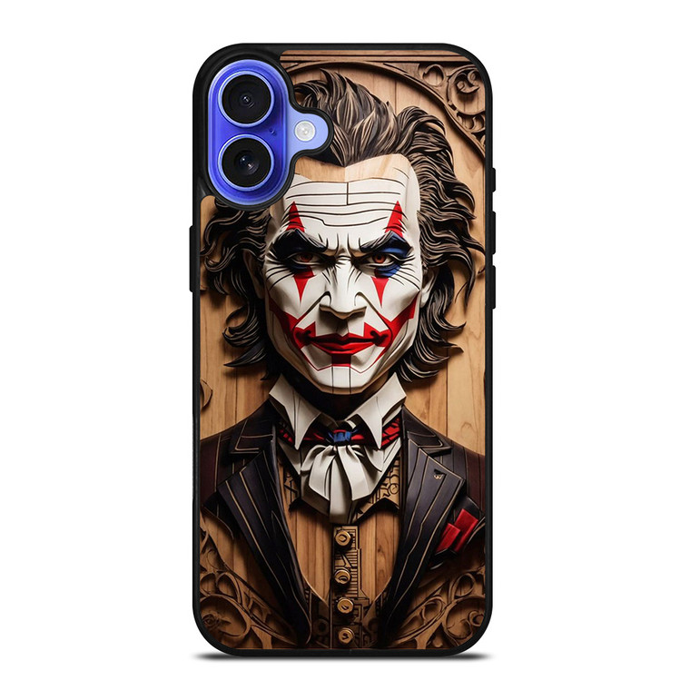 JOKER FACE WOOD iPhone 16 Case Cover