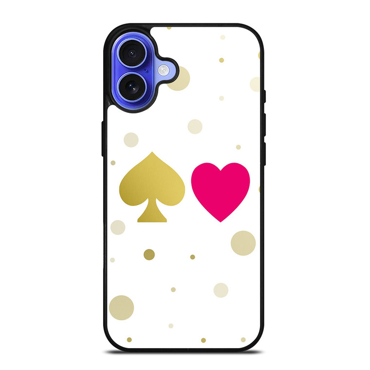 KATE SPADE AND HEART NEW YORK LOGO iPhone 16 Case Cover