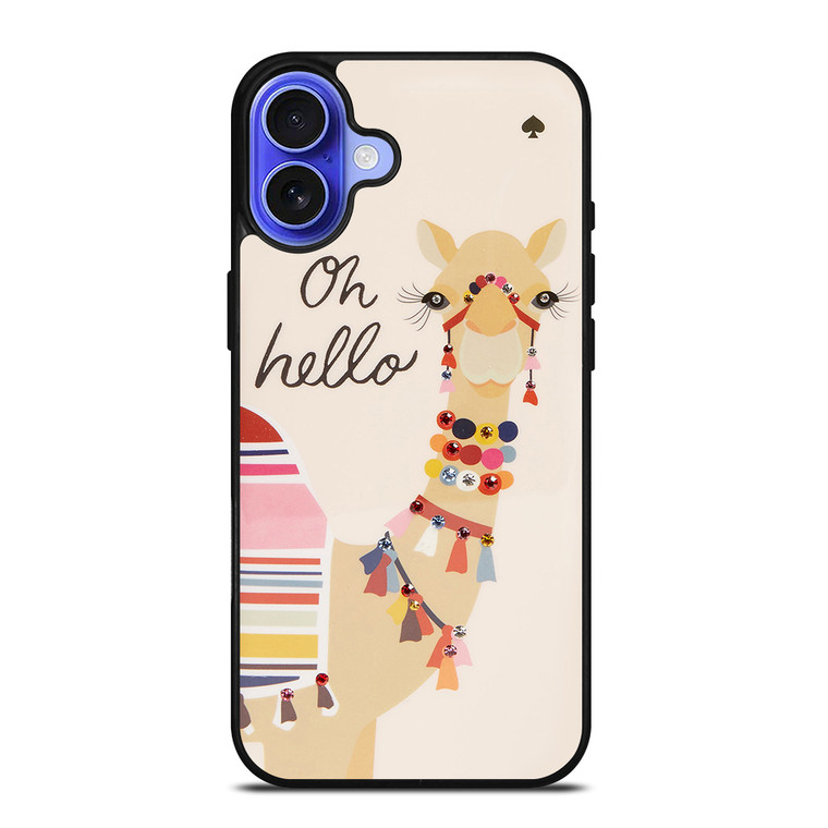 KATE SPADE CAMEL OH HELLO iPhone 16 Case Cover