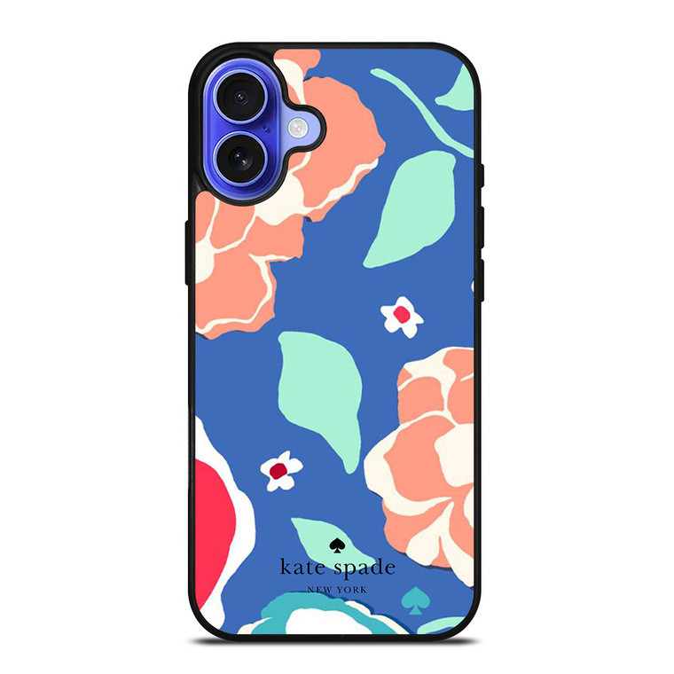 KATE SPADE NEW YORK BLUE FLORAL iPhone 16 Case Cover