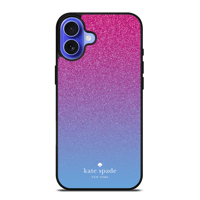 KATE SPADE NEW YORK PINK BLUE GLITTER iPhone 16 Case Cover