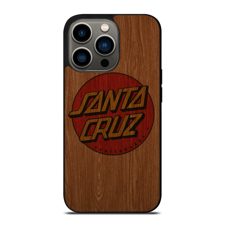 SANTA CRUZ SKATEBOARD WOODEN LOGO iPhone 13 Pro Case Cover