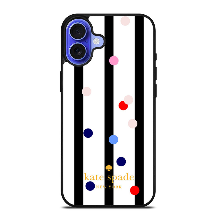 KATE SPADE STRIPE POLKADOTS iPhone 16 Case Cover