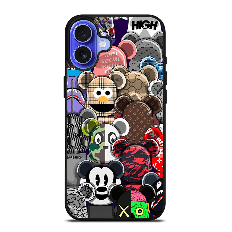 KAWS ALL CHARACTER ICON iPhone 16 Case Cover