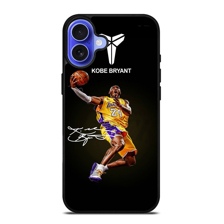 KOBE BRYANT LA LAKERS SIGNATURE iPhone 16 Case Cover