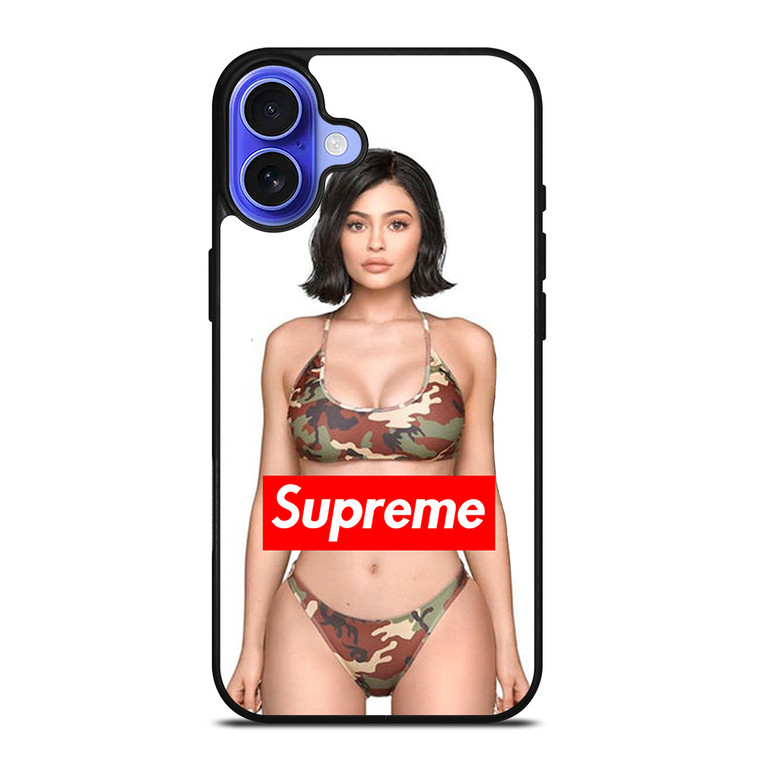 KYLIE JENNER SUPREME CAMO iPhone 16 Case Cover