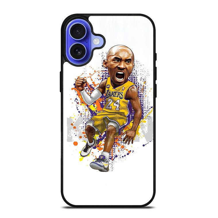 LA LAKERS KOBE BRYANT CARTOON iPhone 16 Case Cover