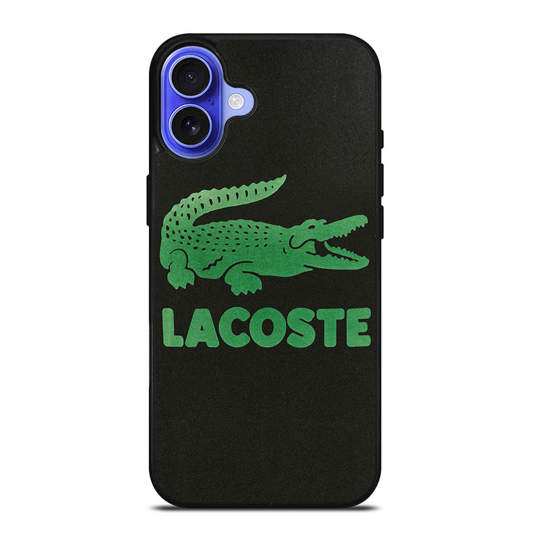 LACOSTE CROCODILE SUEDE iPhone 16 Case Cover LACOSTE CROCODILE SUEDE iPhone 16 Case Cover