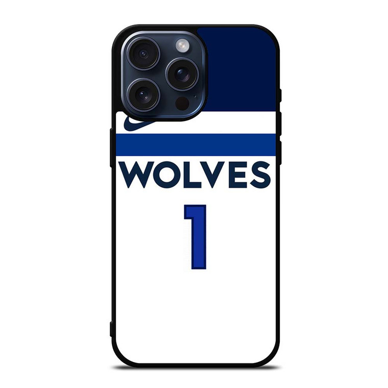 ANTHONY EDWARDS MINNESOTA TIMBERWOLVES NBA iPhone 15 Pro Max Case Cover