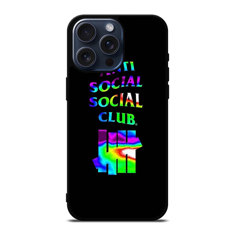 ANTI SOCIAL CLUB UNDEFEATED RAINBOW iPhone 15 Pro Max Case Cover