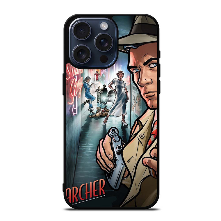 ARCHER CARTOON MOVIE POSTER iPhone 15 Pro Max Case Cover