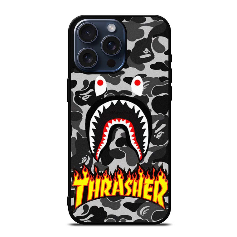 BAPE SHARK THRASHER iPhone 15 Pro Max Case Cover