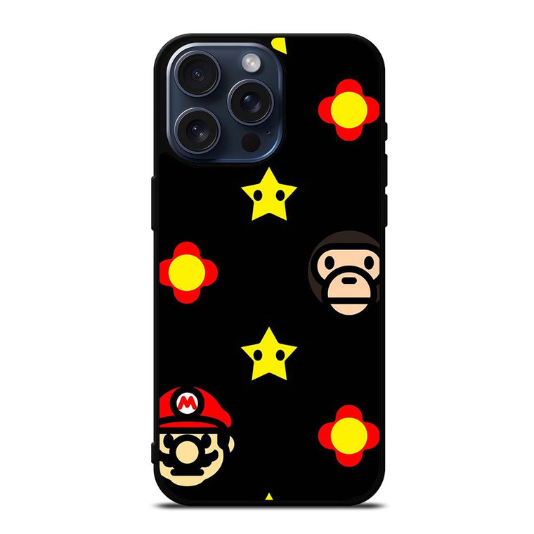 BATHING APE BAPE MARIO BROS iPhone 15 Pro Max Case Cover