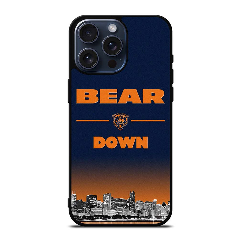 BEAR DOWN CHICAGO BEARS 3 iPhone 15 Pro Max Case Cover