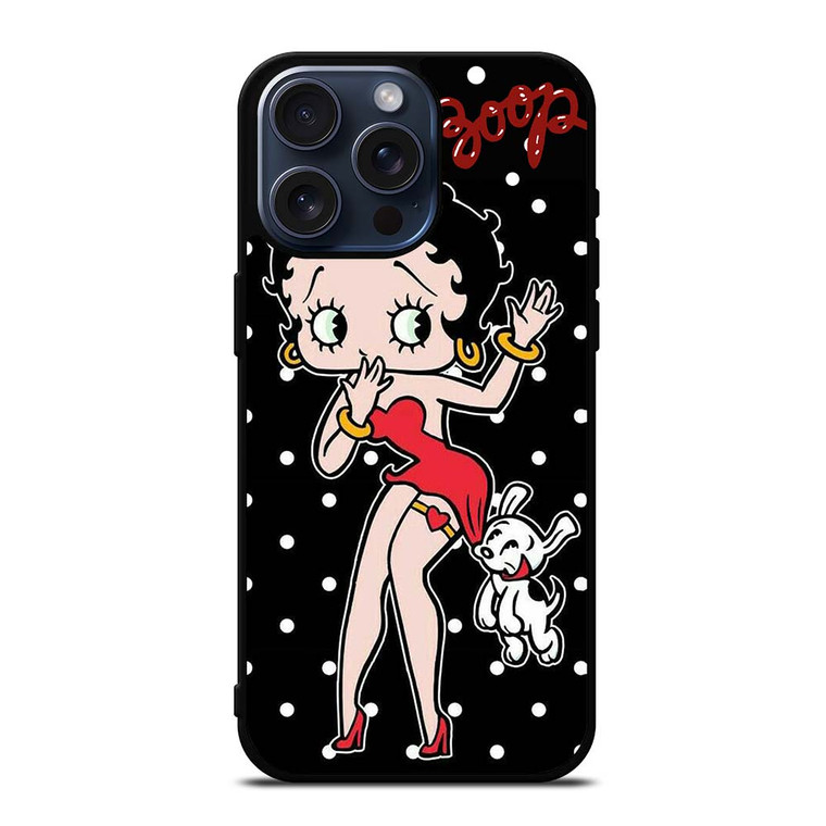 BETTY BOOP POLKA DOT CARTOON  iPhone 15 Pro Max Case Cover