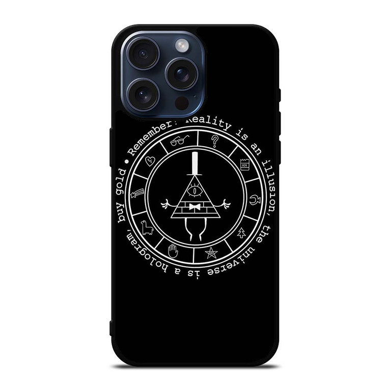 BILL CIPHER WHEEL BLACK iPhone 15 Pro Max Case Cover