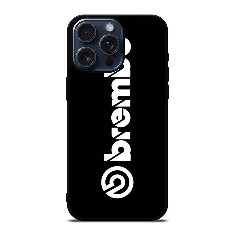 BREMBO DISC BRAKE BLACK LOGO iPhone 15 Pro Max Case Cover