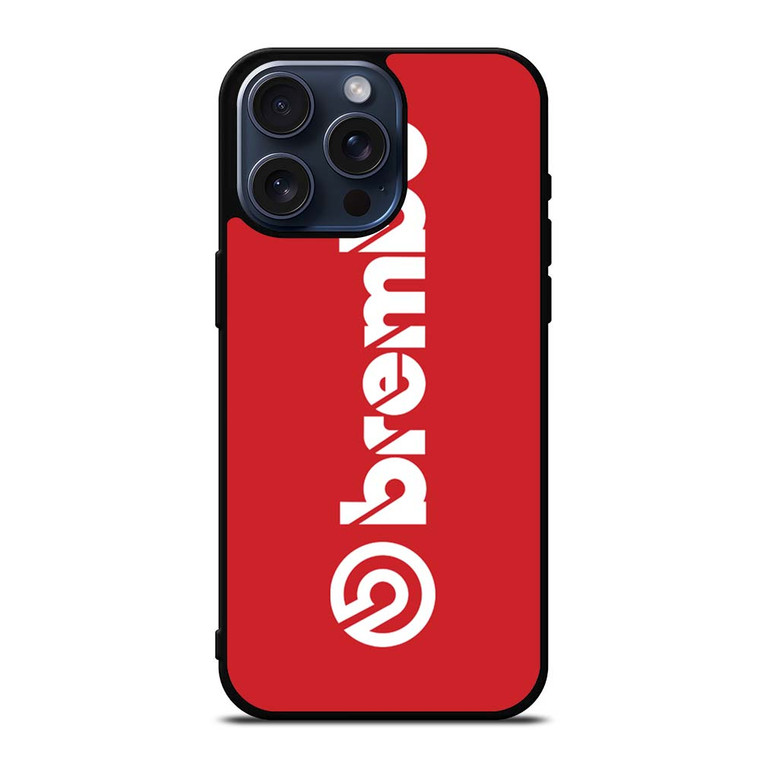BREMBO DISC BRAKE RED LOGO iPhone 15 Pro Max Case Cover
