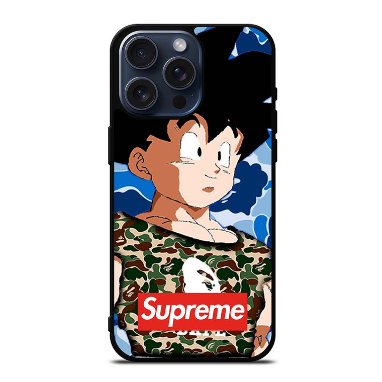 CAMO GOHAN BAPE SUPREME iPhone 15 Pro Max Case Cover