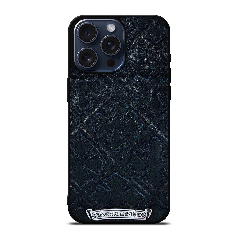 CHROME HEARTS LEATHER iPhone 15 Pro Max Case Cover
