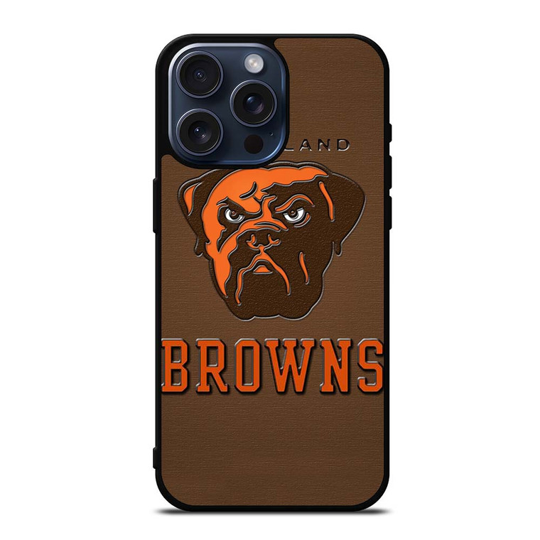 CLEVELAND BROWNS DOG NFL MASCOT iPhone 15 Pro Max Case Cover