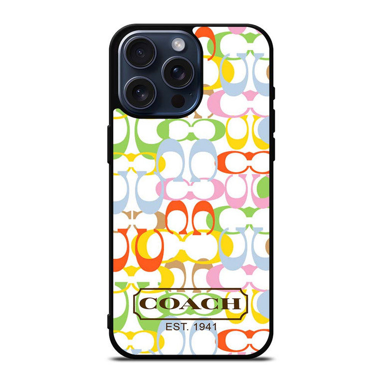COACH NEW YORK COLORFUL iPhone 15 Pro Max Case Cover