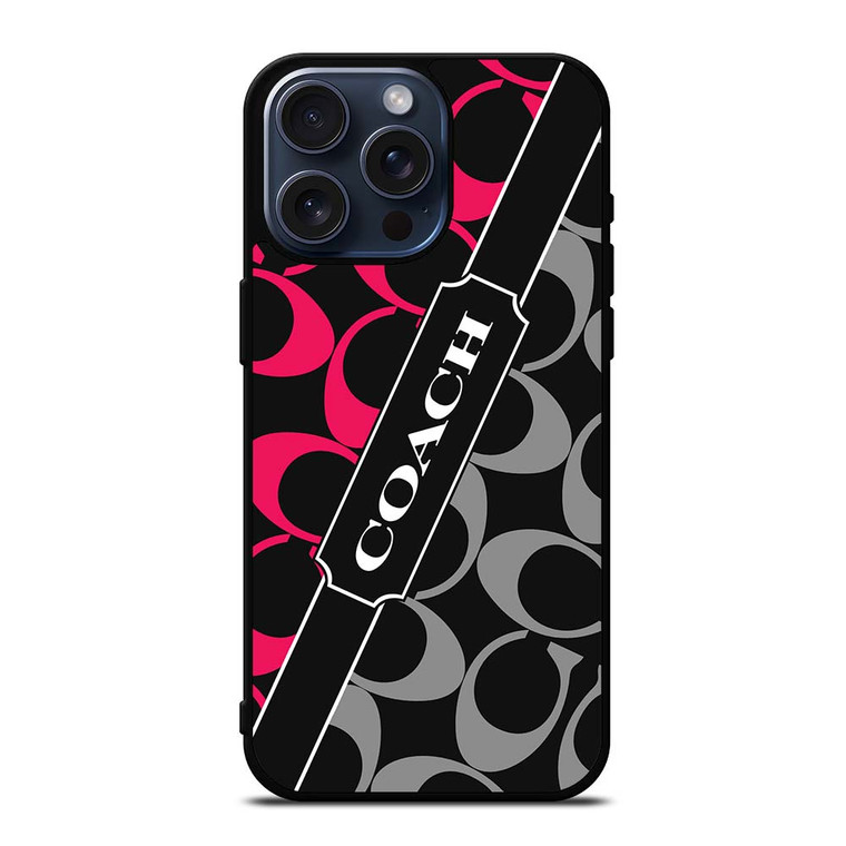 COACH NEW YORK RED WHITE iPhone 15 Pro Max Case Cover