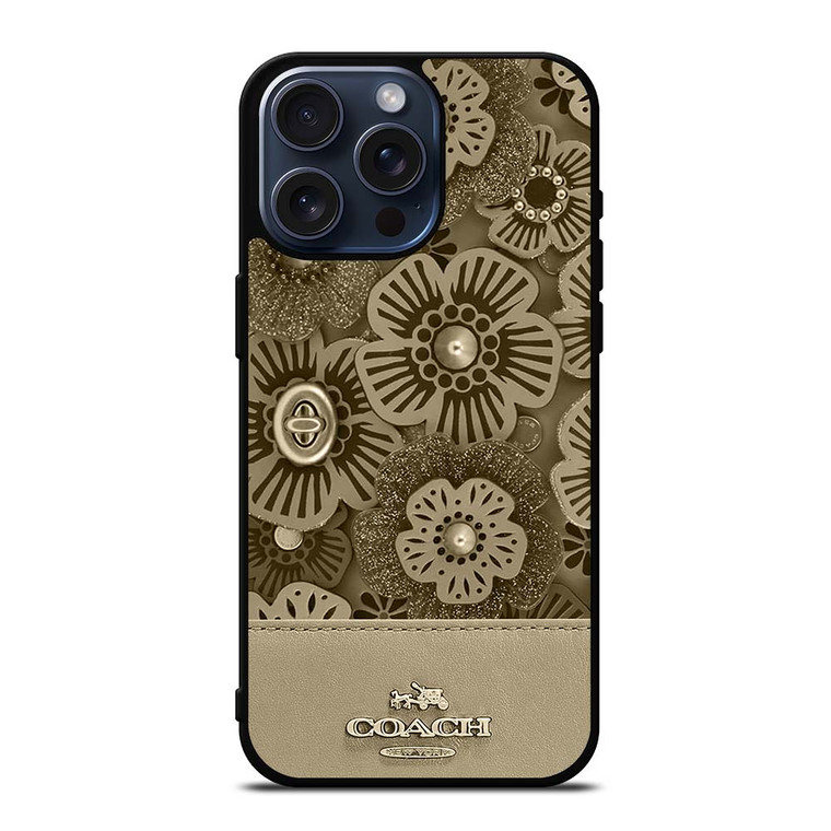 COACH NEW YORK TEA ROSE 2 iPhone 15 Pro Max Case Cover