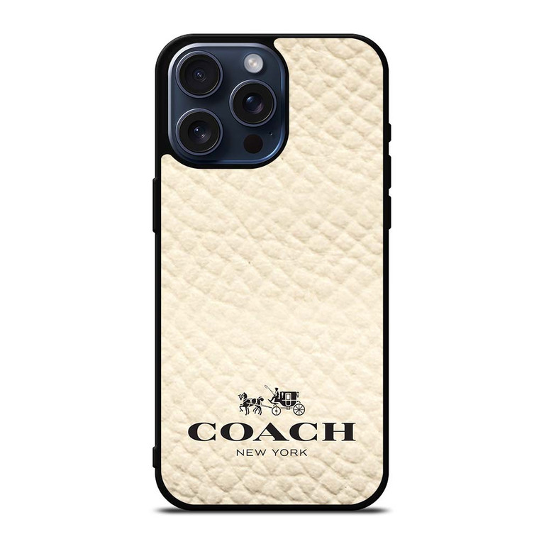 COACH NEW YORK WHITE iPhone 15 Pro Max Case Cover COACH NEW YORK WHITE iPhone 15 Pro Max Case Cover