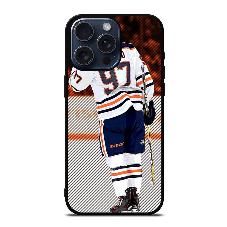 CONNOR MCDAVID EDMONTON OILERS NHL iPhone 15 Pro Max Case Cover