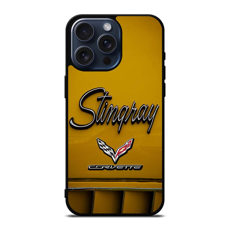 CORVETTE STINGRAY LOGO YELLOW iPhone 15 Pro Max Case Cover