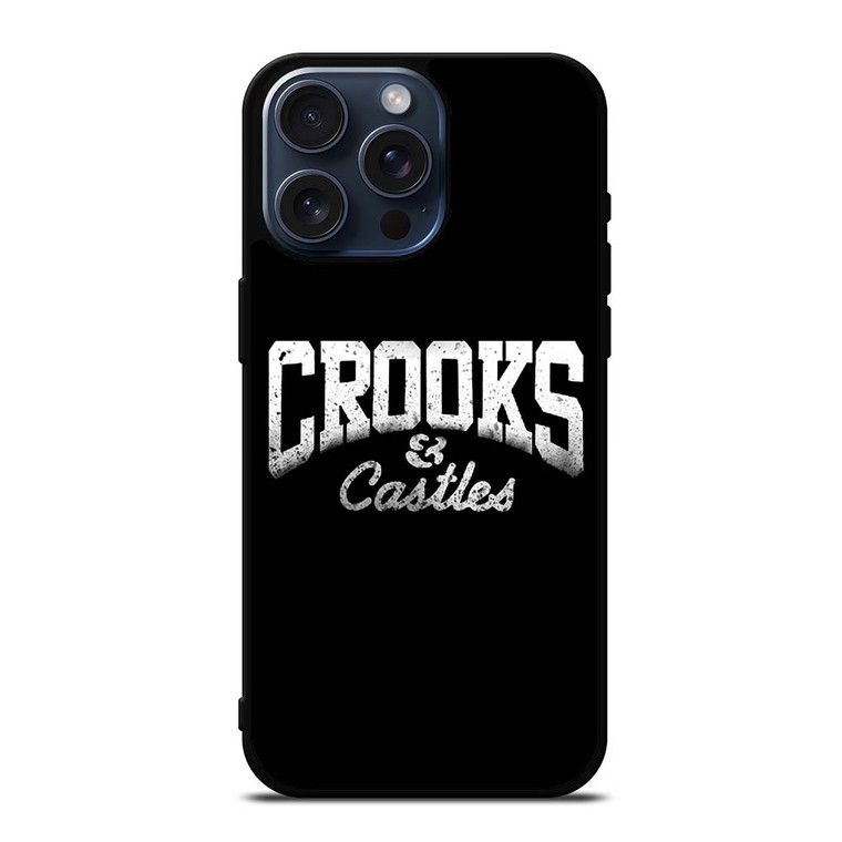 CROOKS AND CASTLES LOGO BLACK iPhone 15 Pro Max Case Cover