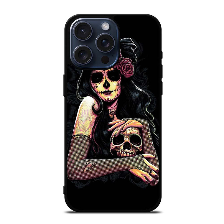 DAY OF THE DEAD ART iPhone 15 Pro Max Case Cover