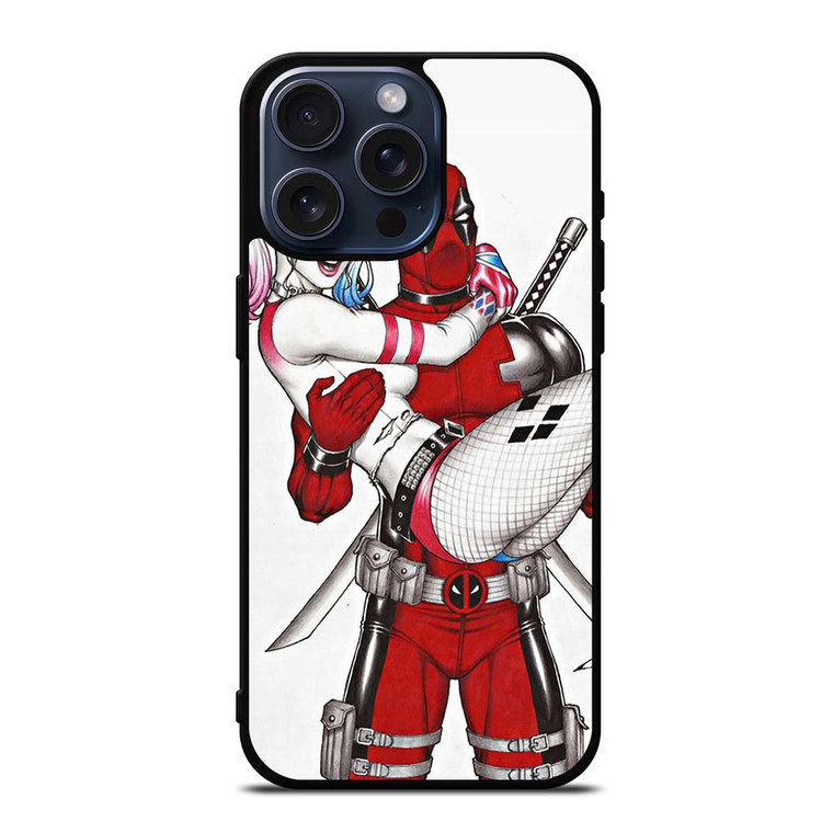 DEADPOOL HARLEY QUINN CARTOON iPhone 15 Pro Max Case Cover