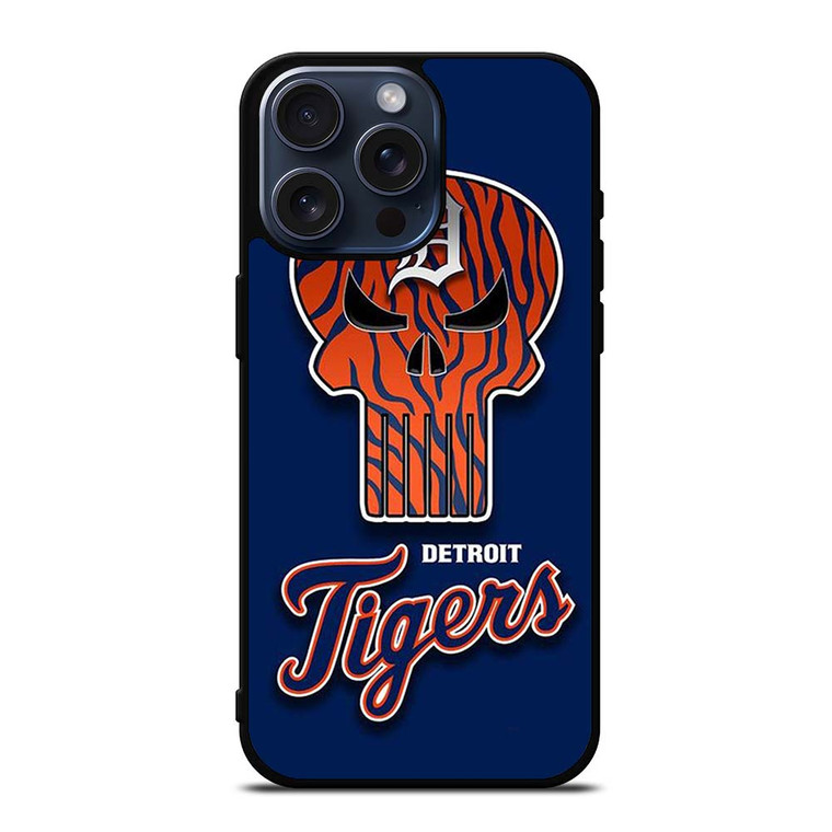 DETROIT TIGERS SKULL LOGO iPhone 15 Pro Max Case Cover