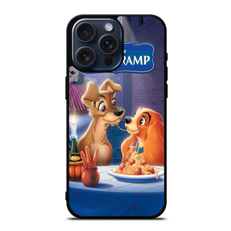 DISNEY LADY AND THE TRAMP CARTOON iPhone 15 Pro Max Case Cover